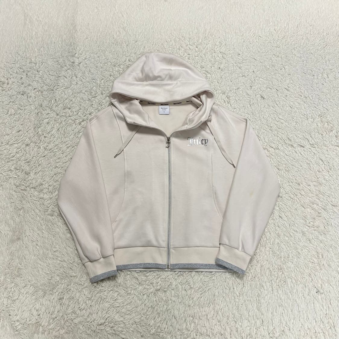 Juicy Couture Ivory Cubic Hood Zip-up 상품이미지4