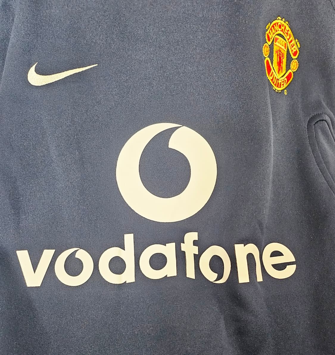 (95~100)M ☆우주매물☆ 나이키 맨유 보다폰 [네이비] 써멀탑 상품이미지2