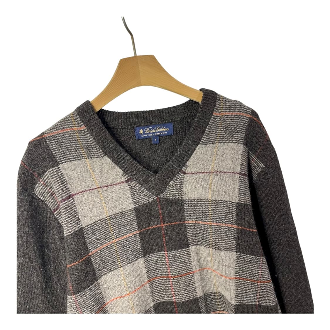 [Brooks Brothers] 브룩스브라더스 램스울 체크 V넥 니트 상품이미지3