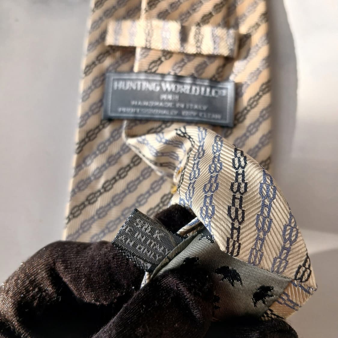 헌팅월드 실크 체인 스트라이프 넥타이 9.7cm A+등급 A19498
 상품이미지9