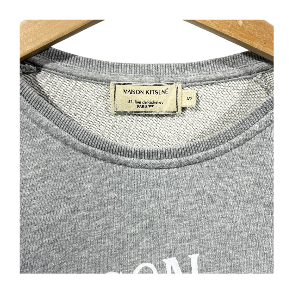 [Maison Kitsune] 메종 키츠네 레터링 로고 래글런 맨투맨 상품이미지3