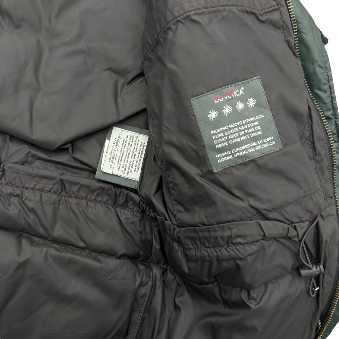 듀베티카 구스다운 모스그린 후드 패딩 점퍼 상품이미지10