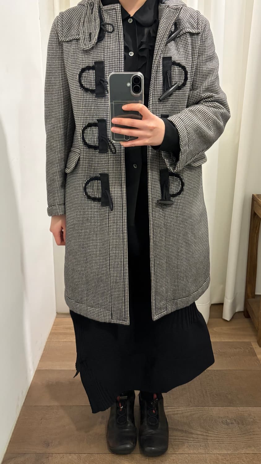 Check Closing Detail Toggle Coat 상품이미지2