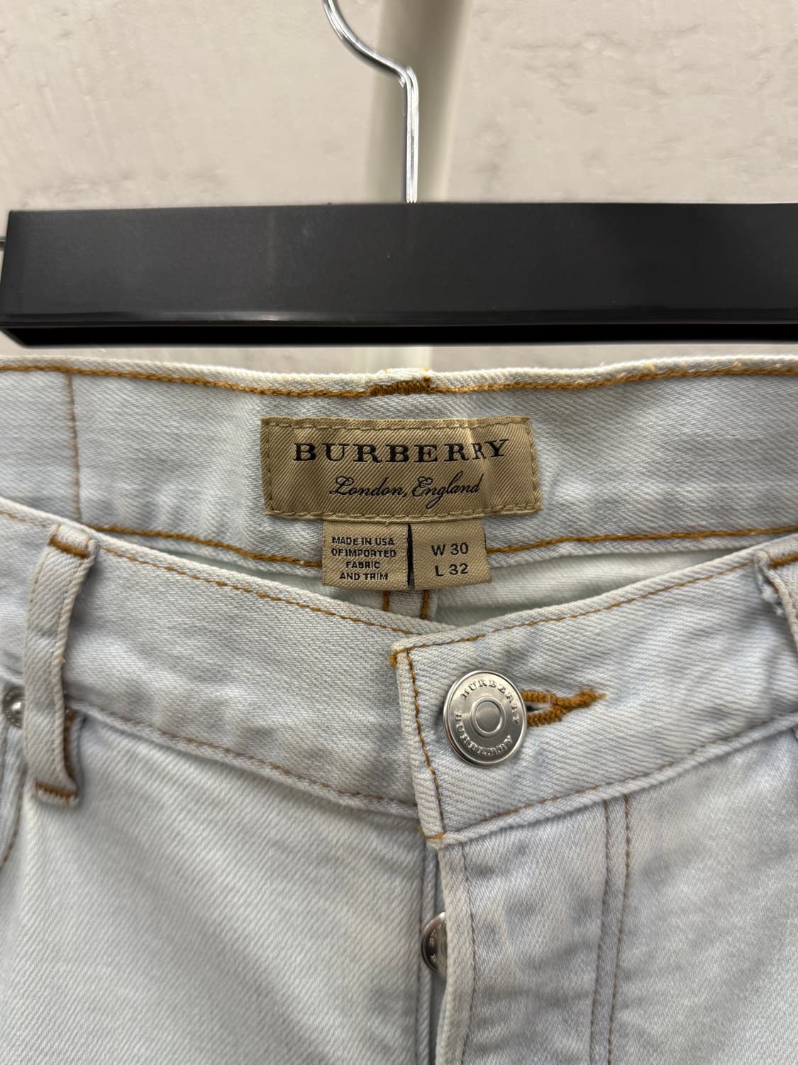 버버리 정품 남성 연청 청바지 W30 L32 상품이미지5