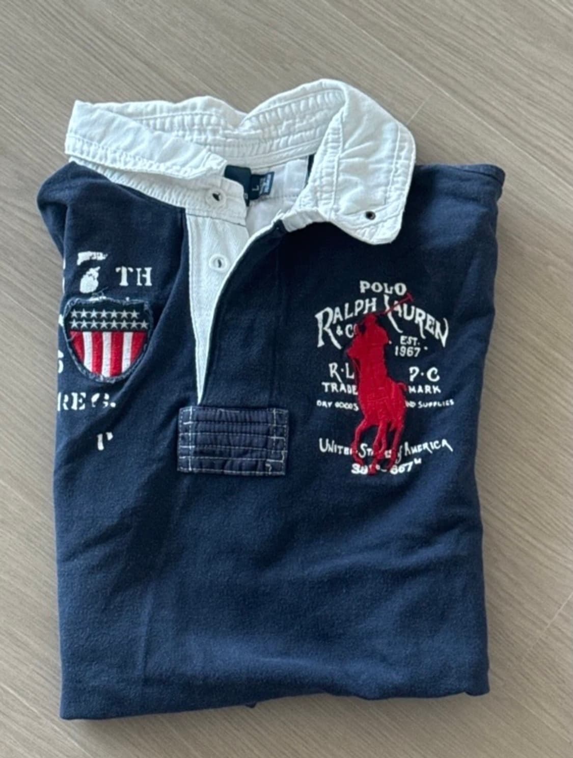 폴로 랄프로렌 네이비 반팔 럭비티 상품이미지2