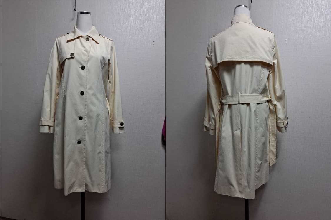 일본구제 GIVENCHY 아이보리 트렌치코트 홑겹 춘추 40 66사이즈
 상품이미지2