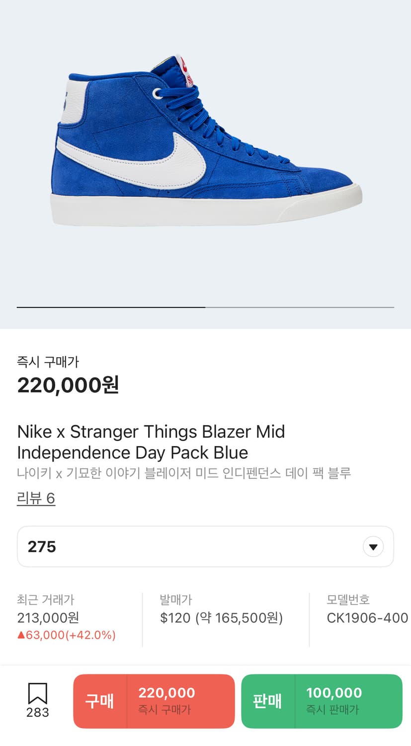 [275] 나이키 기묘한 이야기 블레이저 미드 상품이미지2