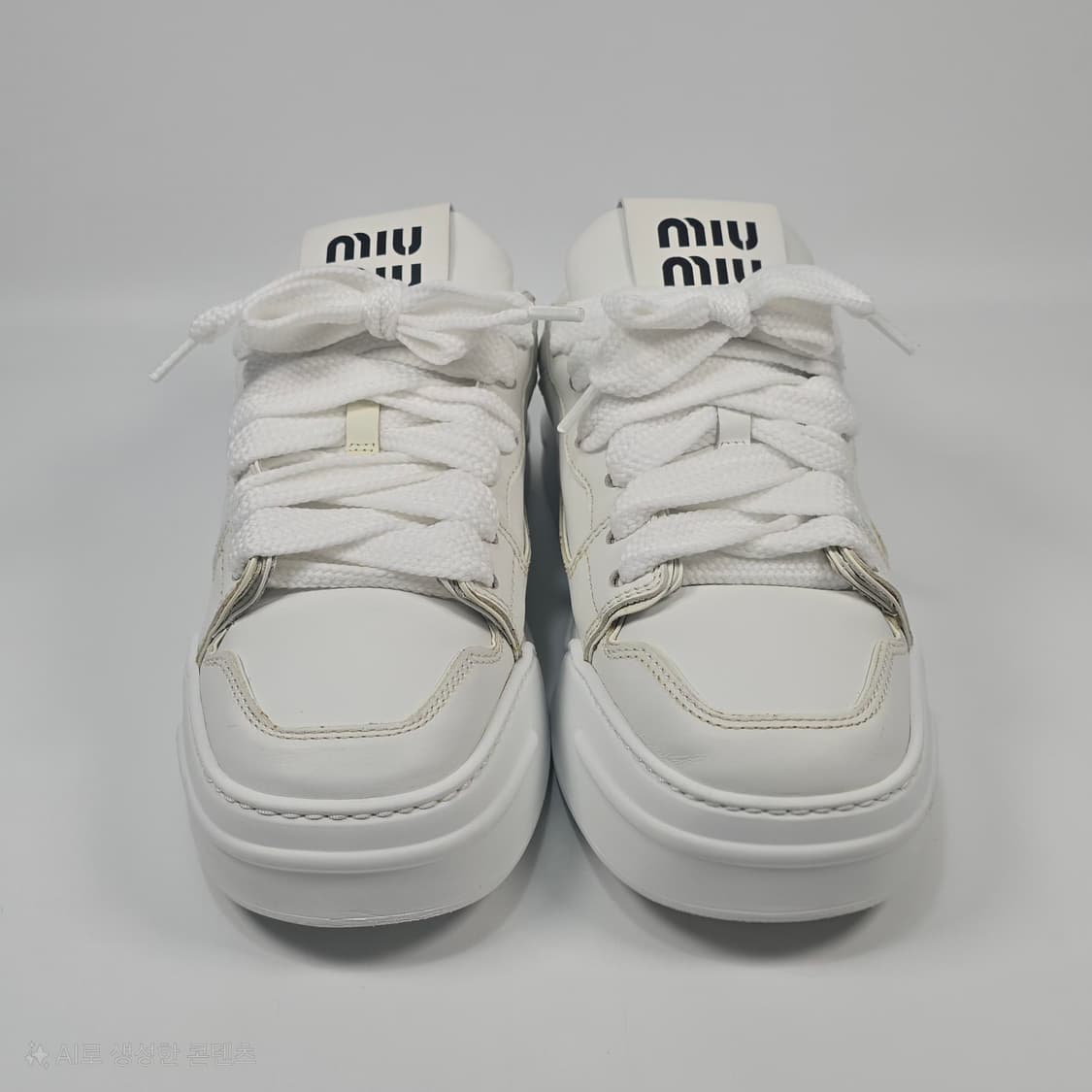 미우미우 로고 레더 스니커즈 ( 230 ) 상품이미지2