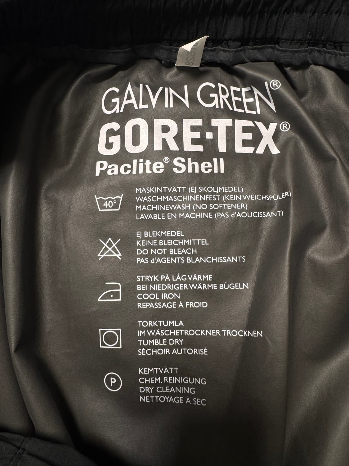 Galvin Green 고어텍스 Paclite Shell 바지 32인치 상품이미지5