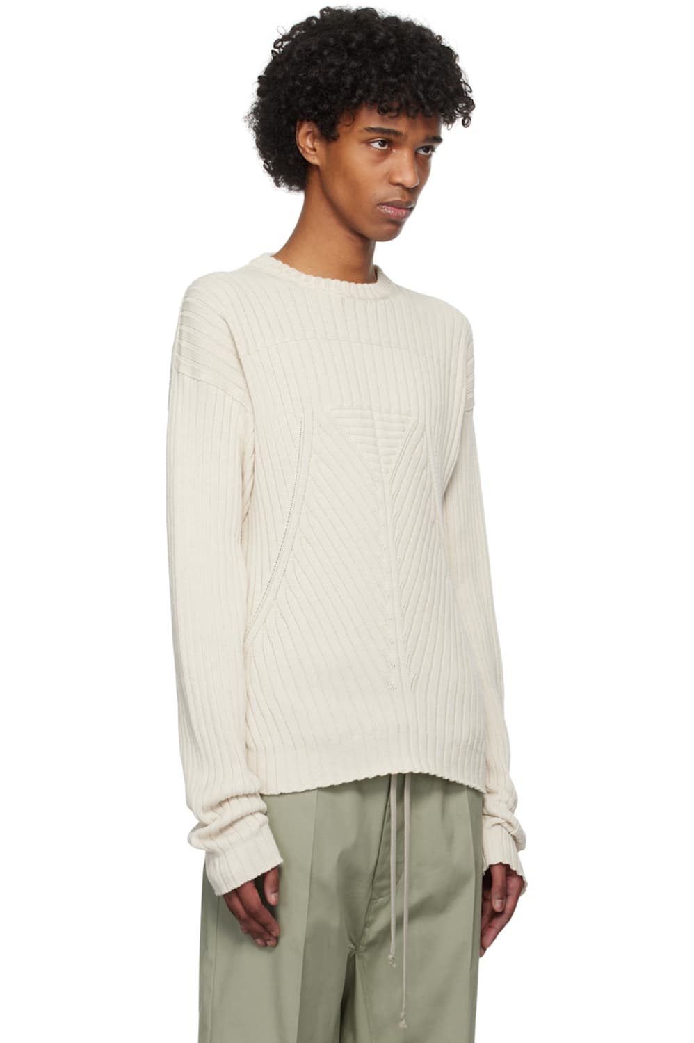 릭오웬스 SS25 메가립 라운드넥 스웨터 DINGE M사이즈 상품이미지5