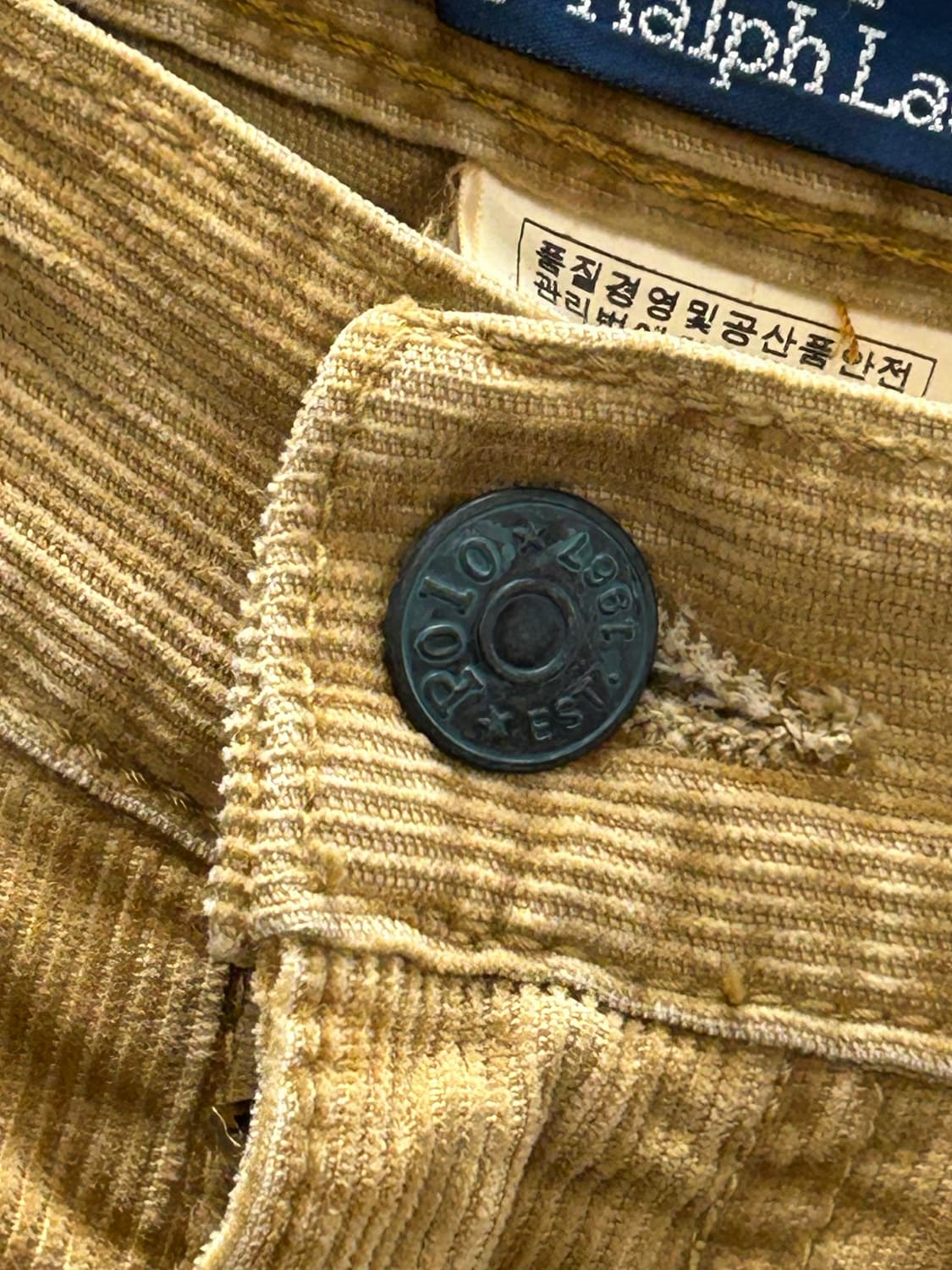 폴로 랄프로렌 스웨이드 패치 부츠컷 [made in usa] 상품이미지3