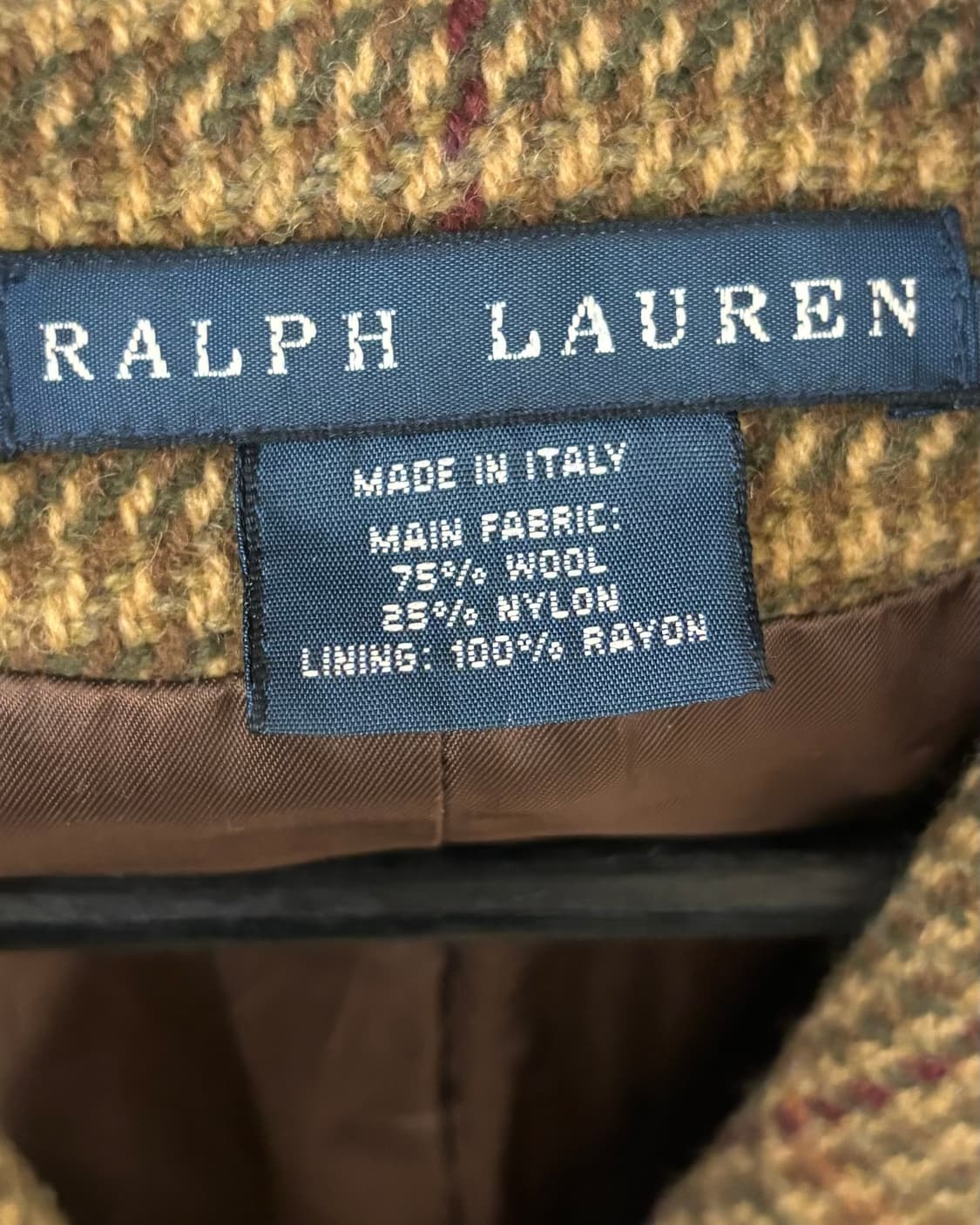 랄프 로렌 카키 브라운 트위드 블레이저 상품이미지7