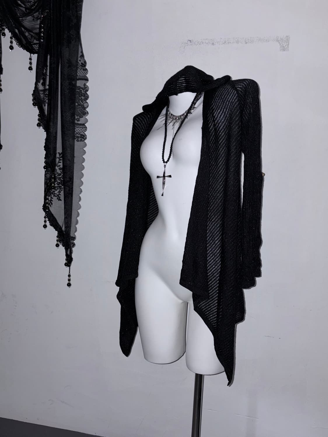 오피움 릭깔 드레이프 세실맥비  후드 가디건  상품이미지1