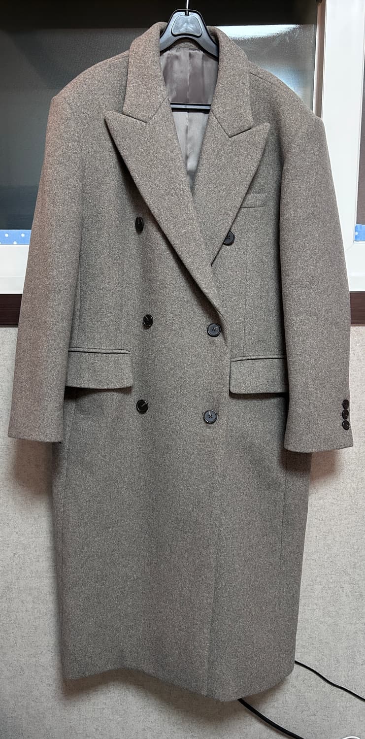 무신사 스탠다드 여성 울 블렌드 오버 숄더 더블 코트 S 상품이미지6