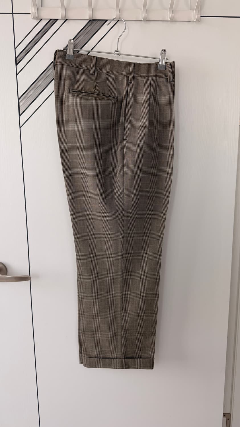 제이프레스 글렌체크 그레이 울 슬랙스 상품이미지3