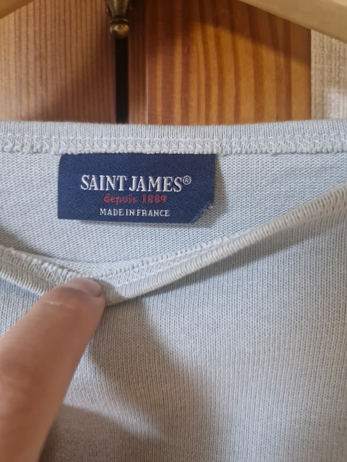 여성 세인트제임스 길도 엘보우패치 티셔츠 민트 SM사이즈 상품이미지2