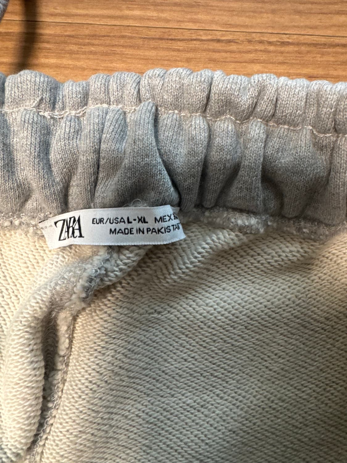 미착용 자라 zara 회색 츄리닝 팬츠 와이드핏 상품이미지3