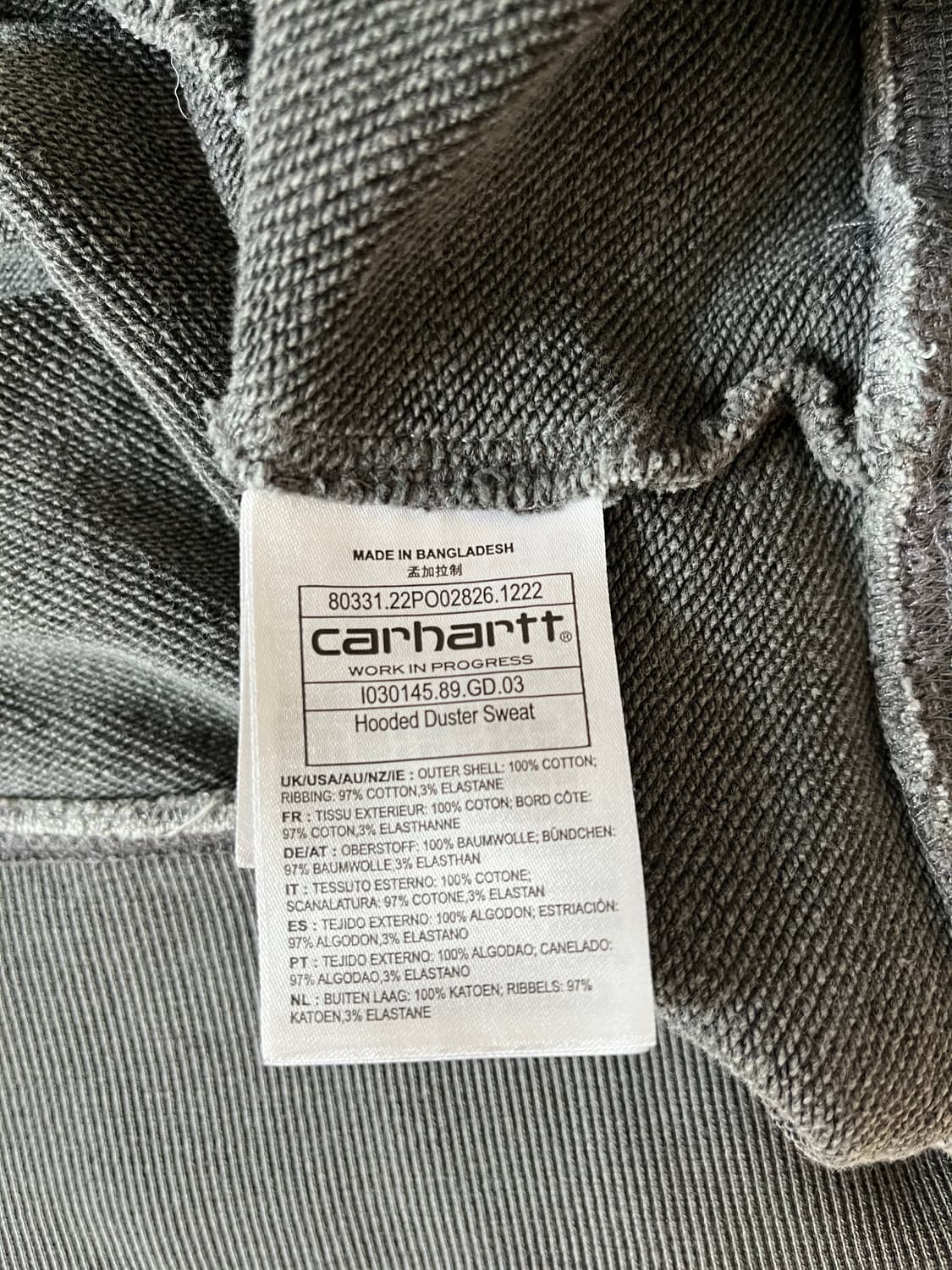 칼하트 WIP 후드티 상품이미지3