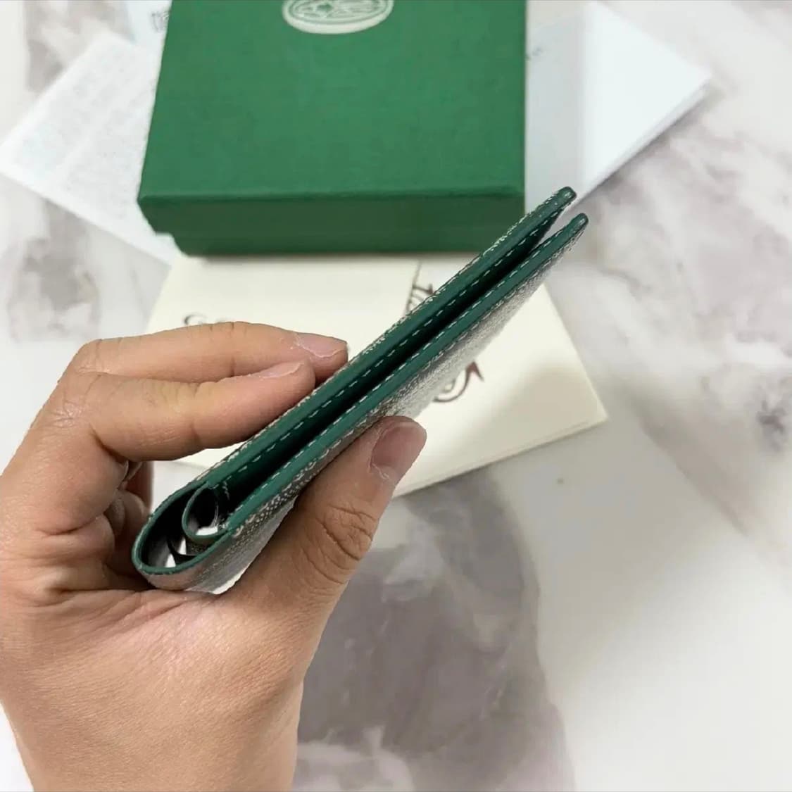 고야드 빅투아르 반지갑 그린 상품이미지6