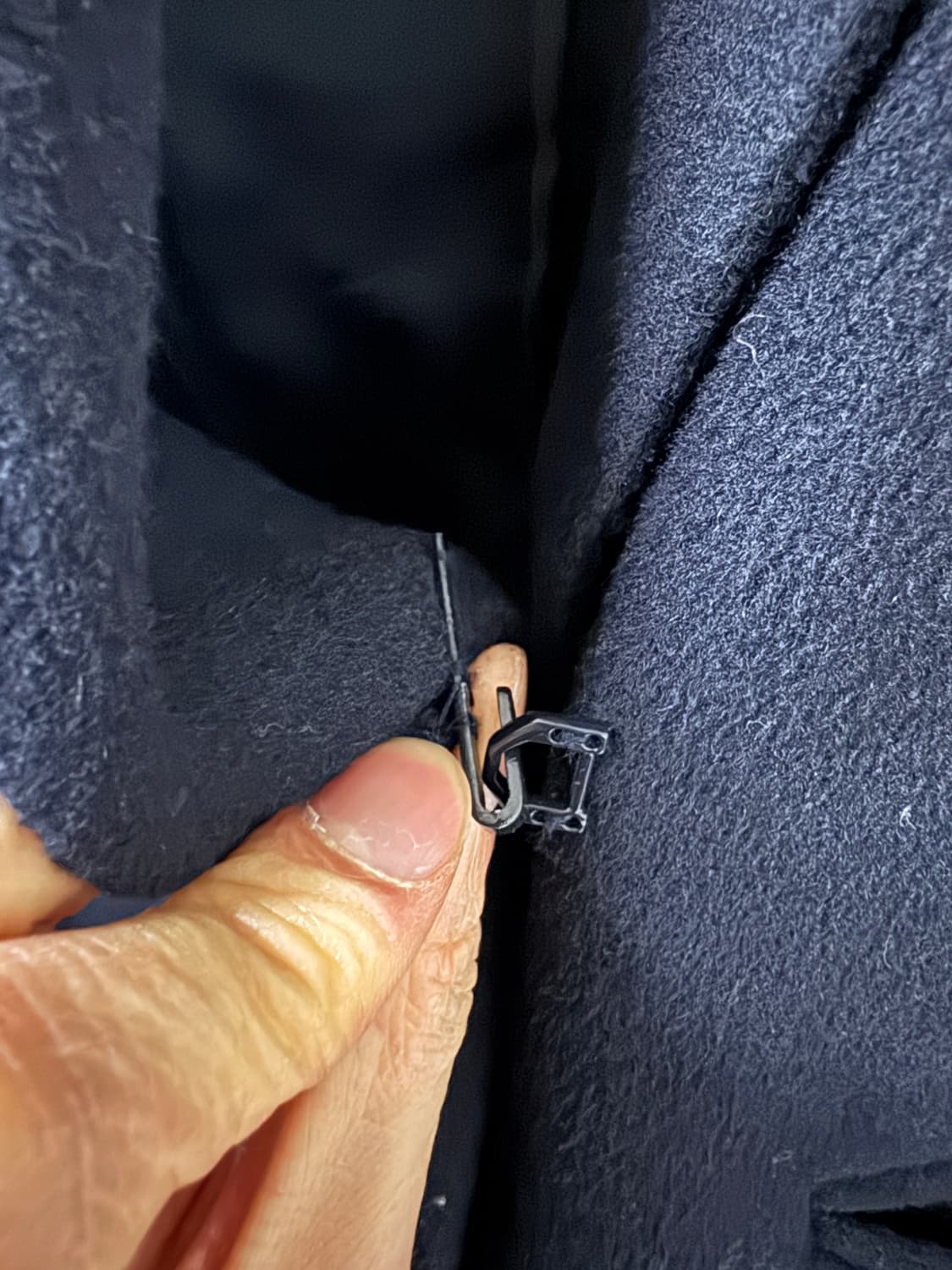 여성 쉬즈미스 핸드메이드 캐시미어 혼용 코트 55 블랙 상품이미지3