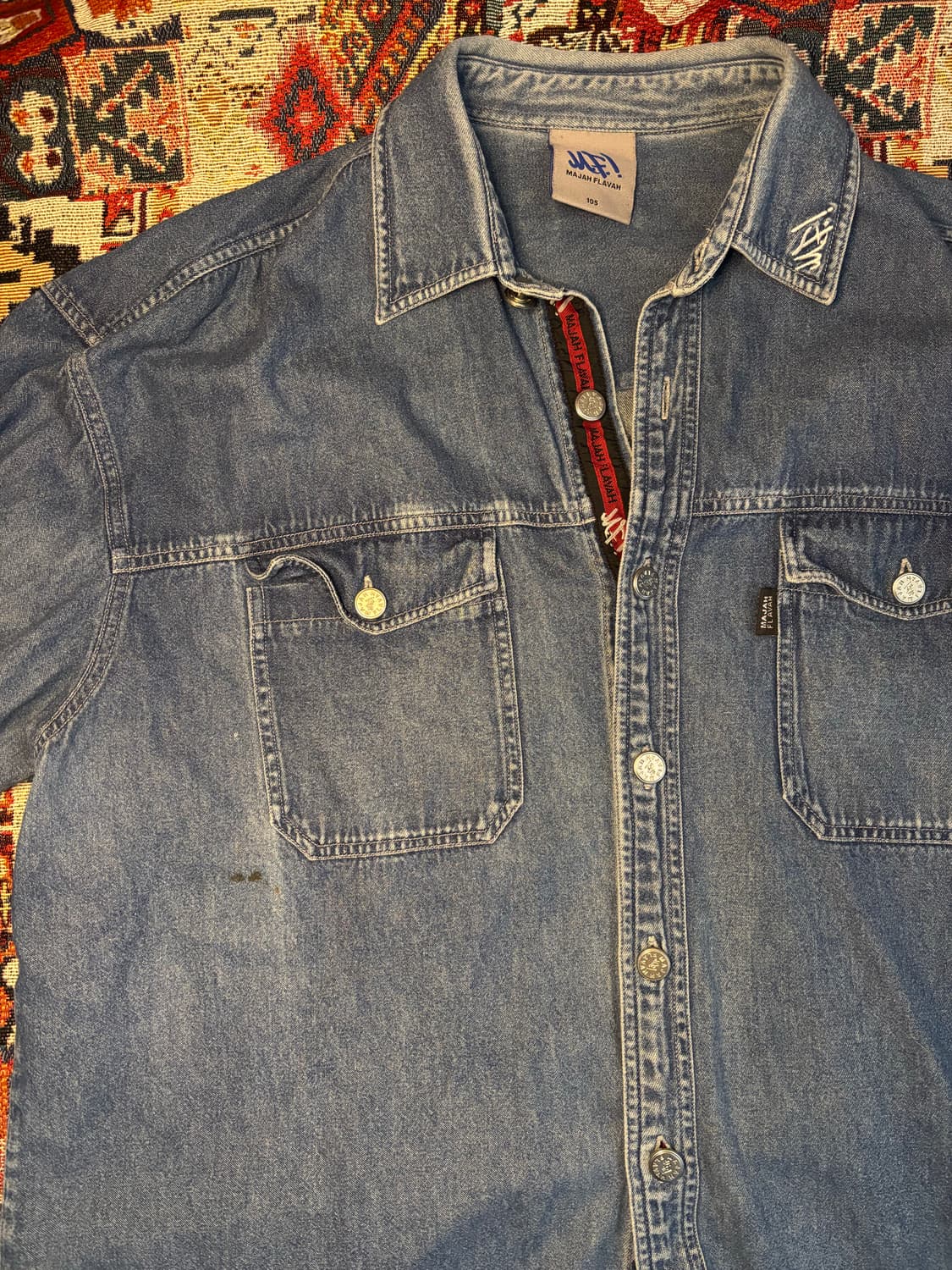 90s Majah Flavah Vintage denim shirt 상품이미지4