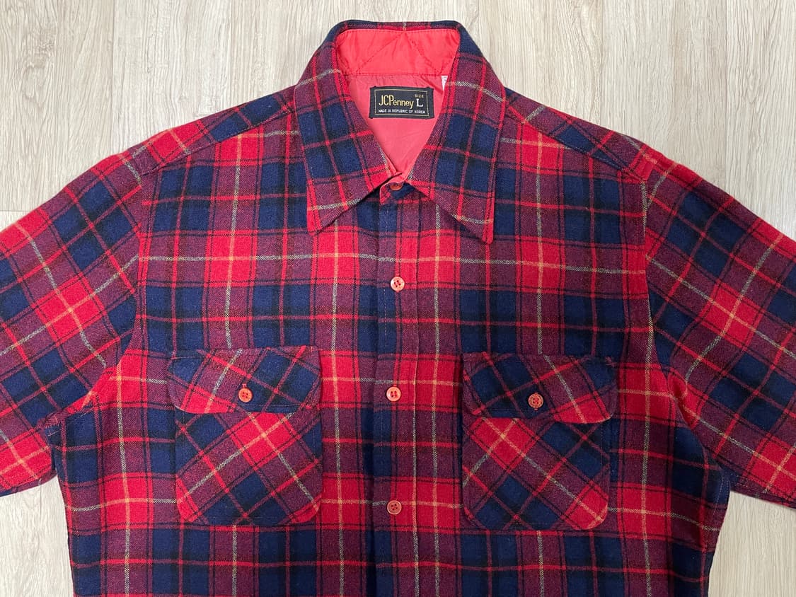 105) 80's JC페니 체크 울 워크셔츠(RRL&LVC&폴로) 상품이미지4
