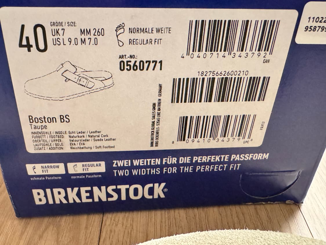 버켄스탁 보스턴 소프트 풋베드 (파우페/토프) 레귤러 40/260~265 상품이미지5