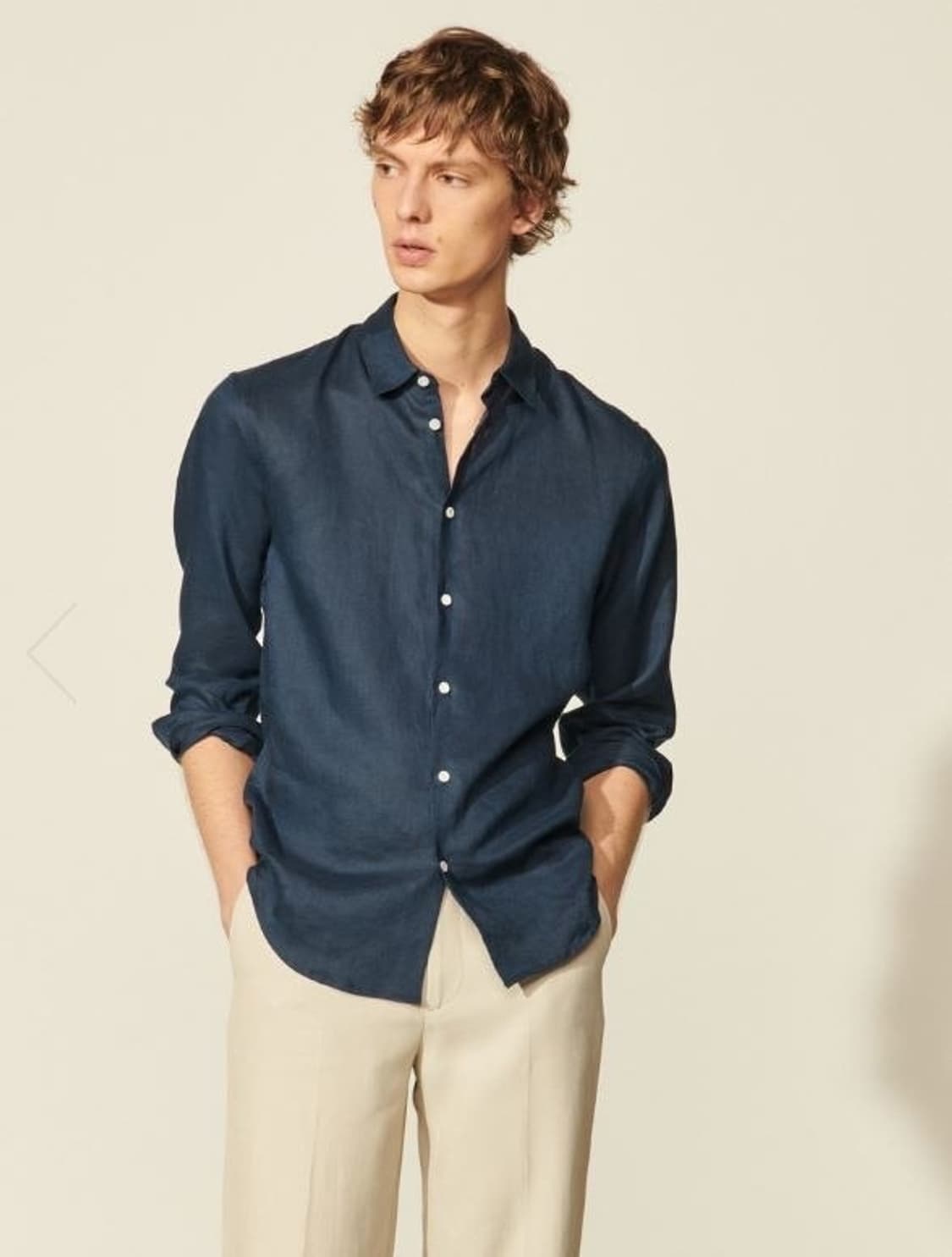 24ss산드로옴므 데님 린넨셔츠 팔아요  상품이미지2