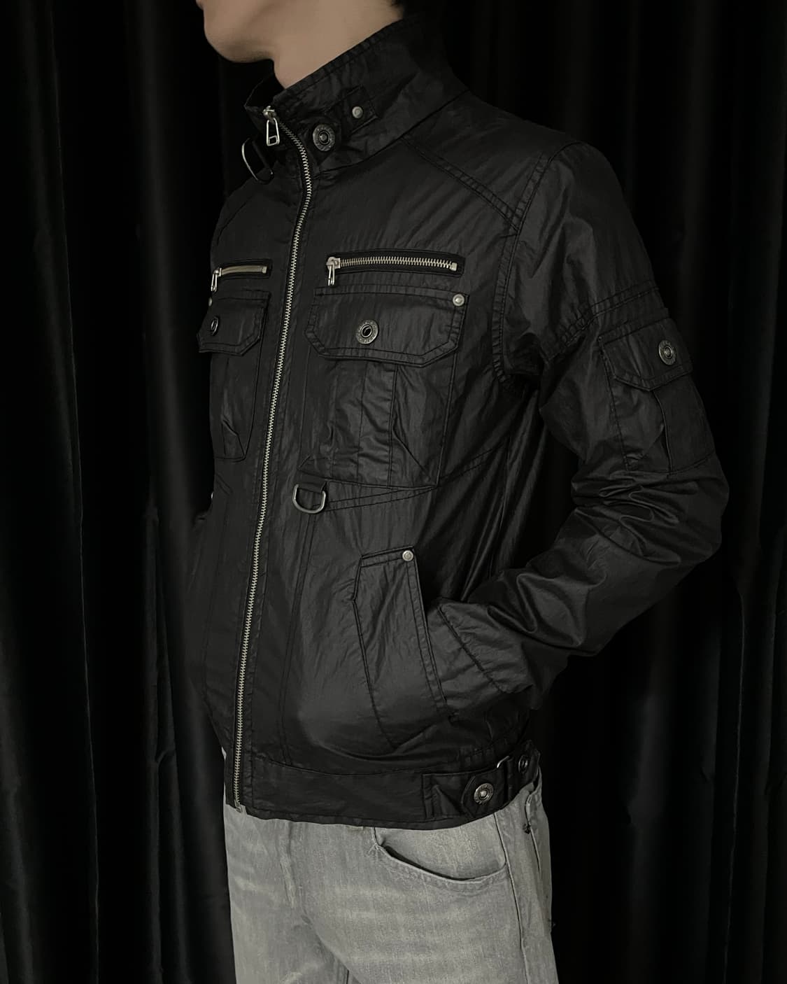 None PU Coated Nylon Windbreaker 상품이미지1