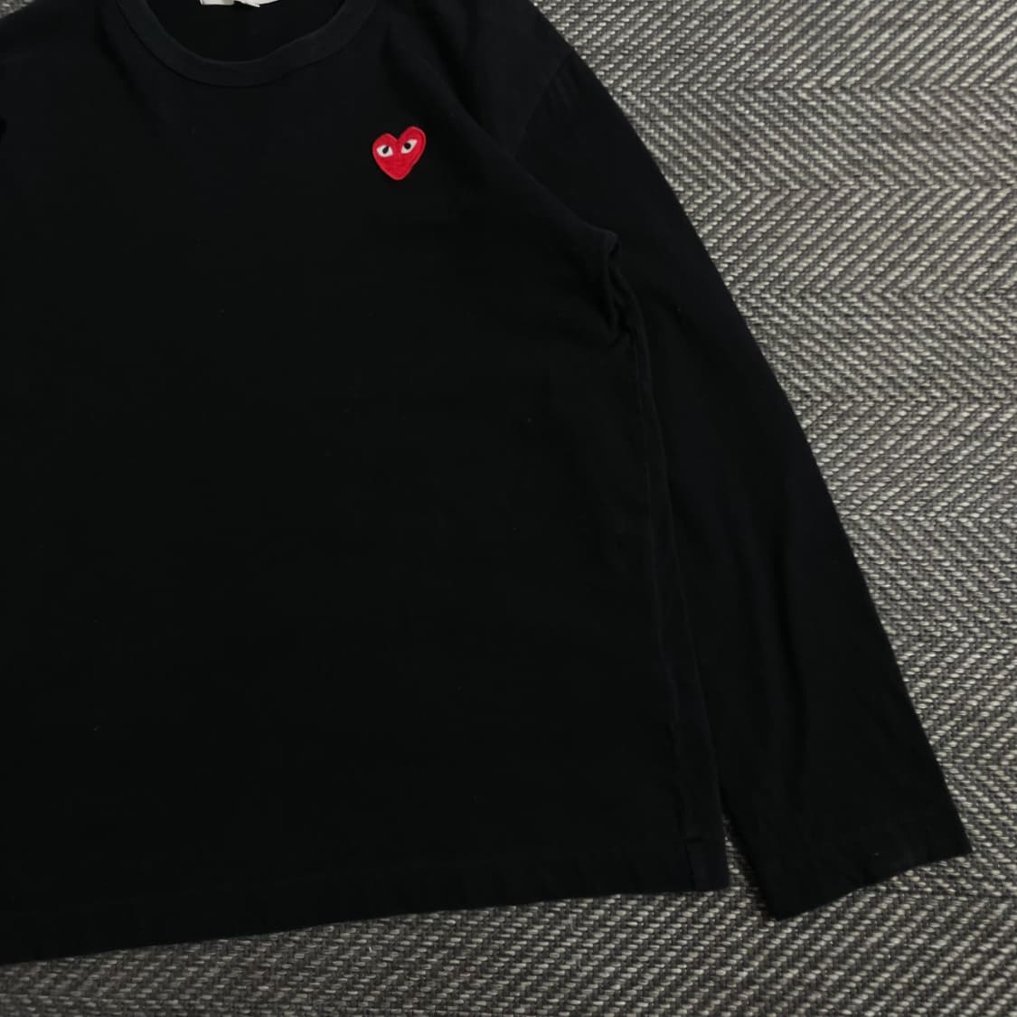 꼼데가르송 하트와펜 롱슬리브 티셔츠 블랙o 3870 상품이미지2