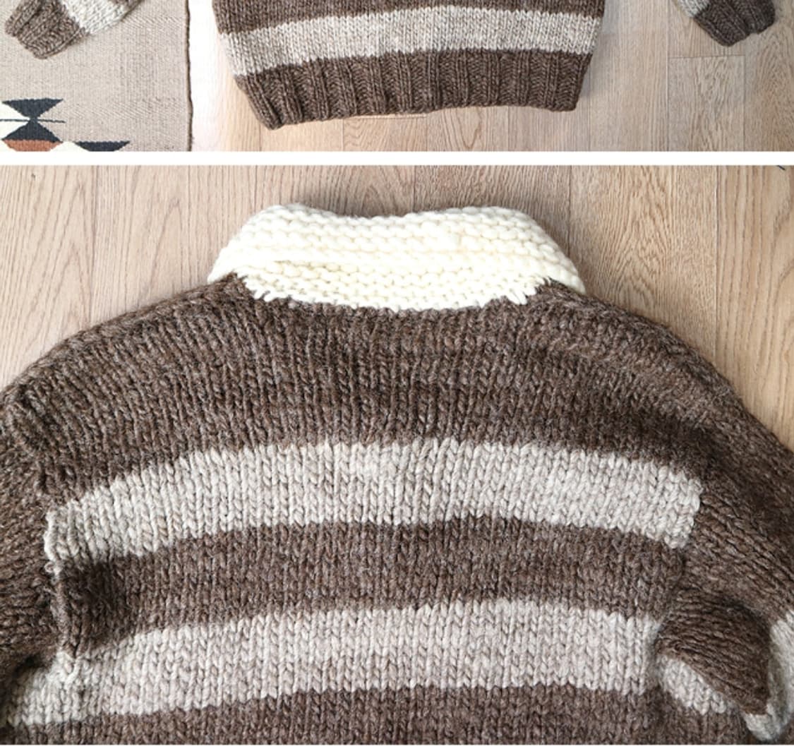 
캐나다 핸드메이드 양모100% 인디언 코위찬 럭비 스웨터  상품이미지7