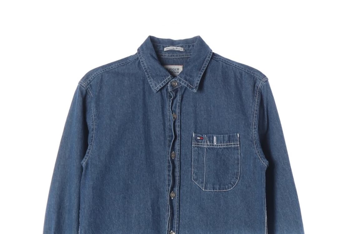 타미힐피거 데님 옴브레 그라데이션 데님 셔츠 XS 상품이미지3