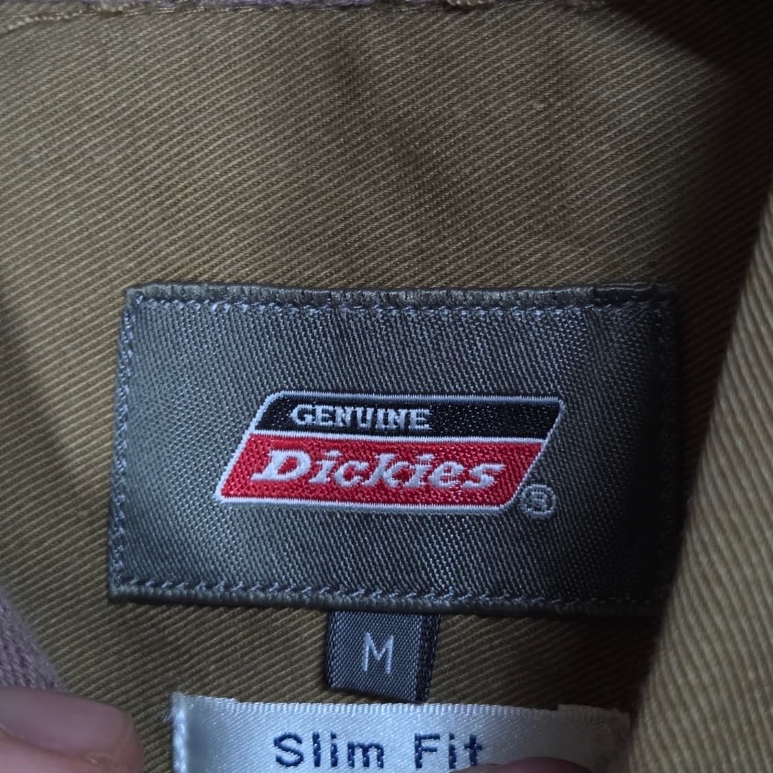 JPN 디키즈 레터링 카멜 브라운 코튼 셔츠 상품이미지8