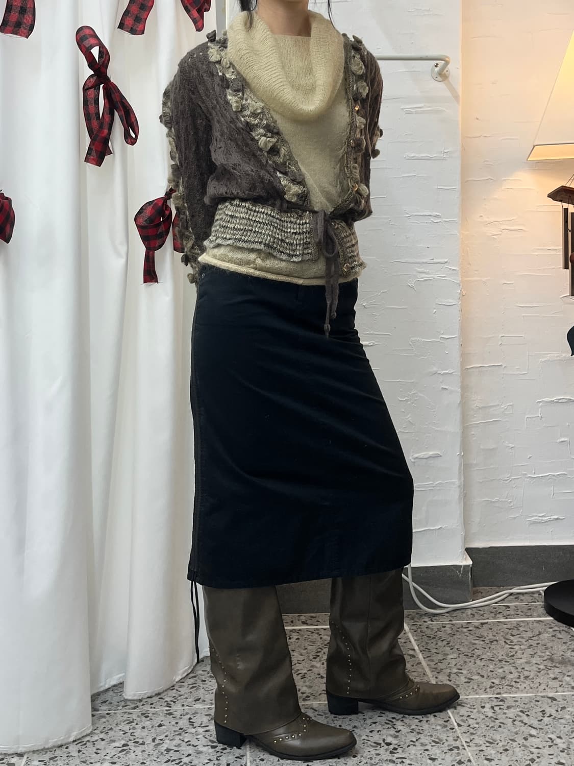 Boho brown cardigan 상품이미지5