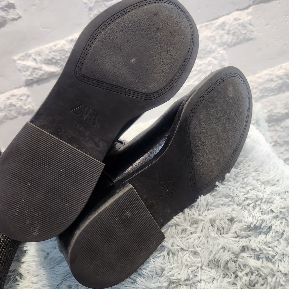 자라 ZARA 블랙 레더 롱부츠 | 미니멀 시크 정석핏 상품이미지7