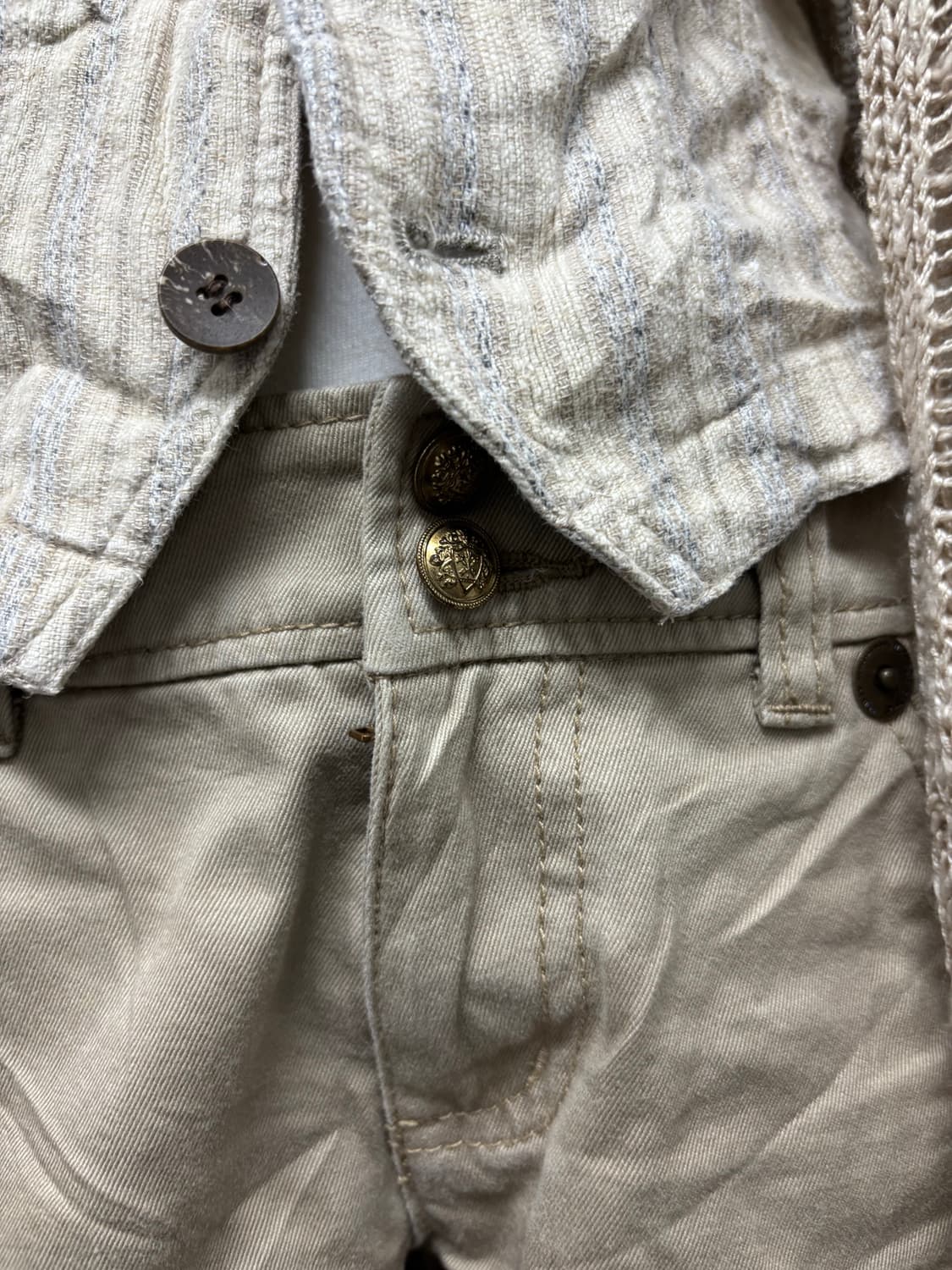 Gold Detail Damaged Y2K Short Pants 상품이미지7