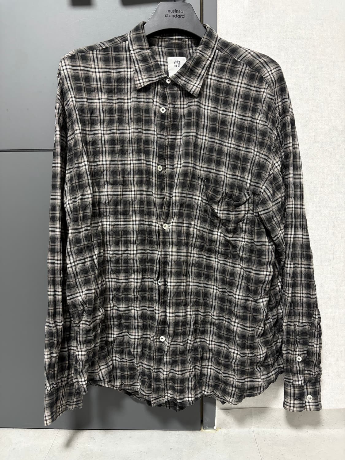 정리중) 폴리테루 컨트리 체크무늬 블랙 텐코 셔츠 4사 상품이미지1