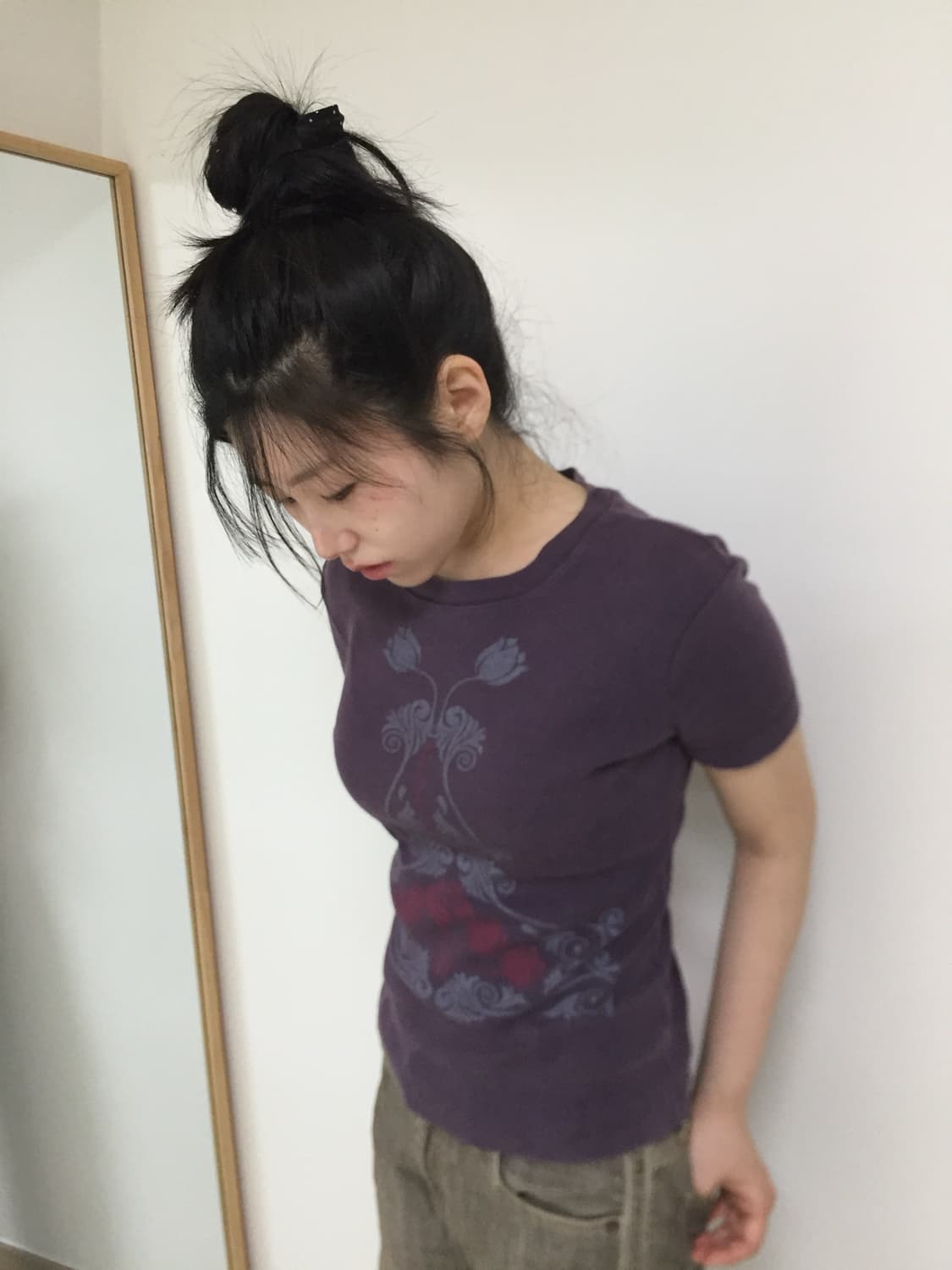vintage purple y2k short T 상품이미지3
