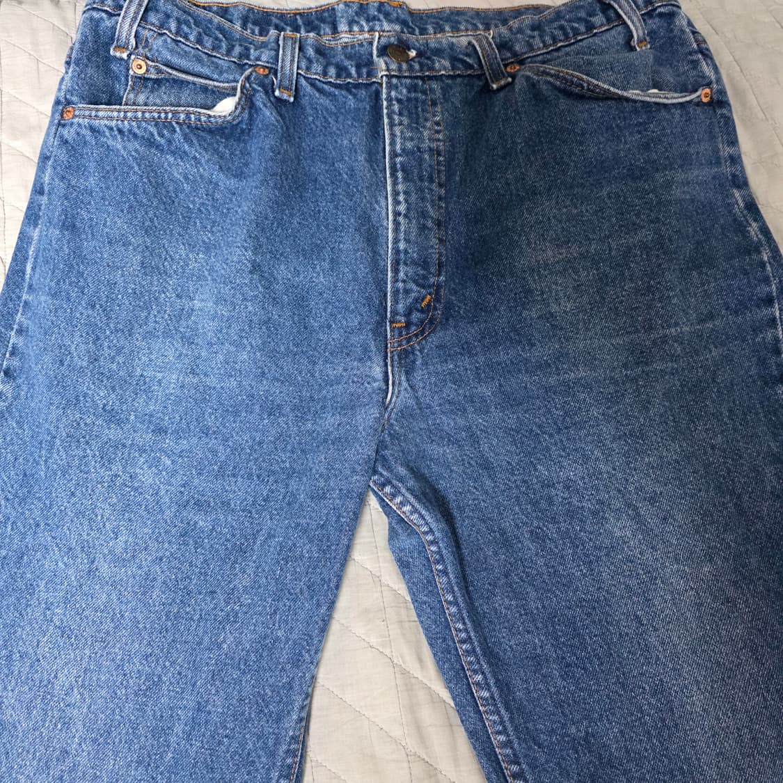 [38X32] 80s 리바이스 517 부츠컷 데님 인디고3 컷팅 오렌지탭 상품이미지2