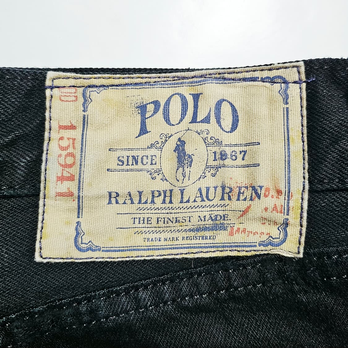[36X30][폴로 랄프로렌]00's 867 클래식 핏 블랙 어센틱 데님 상품이미지9