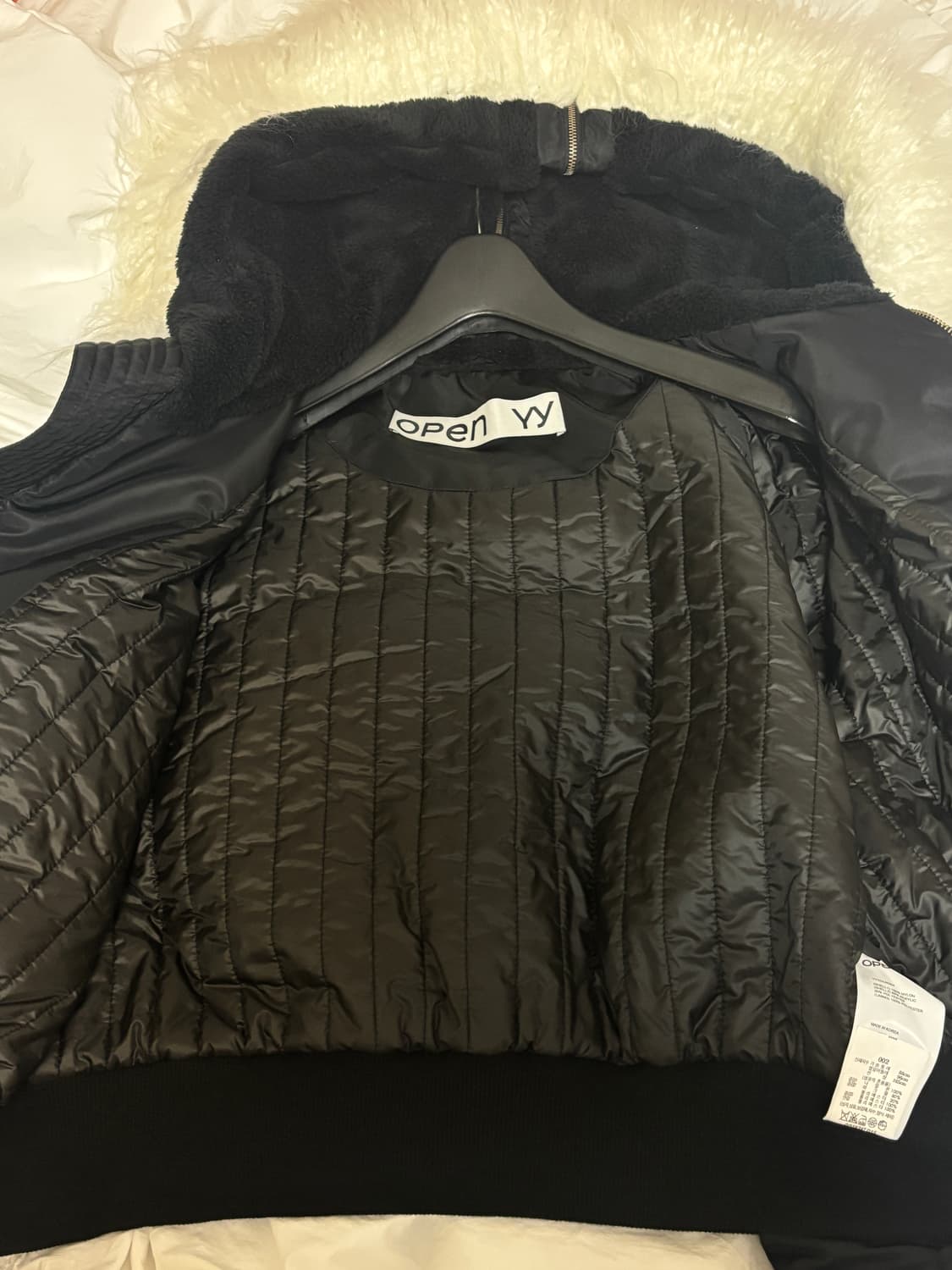 openyy fox fur zipper hood ma-1 (2) 상품이미지3