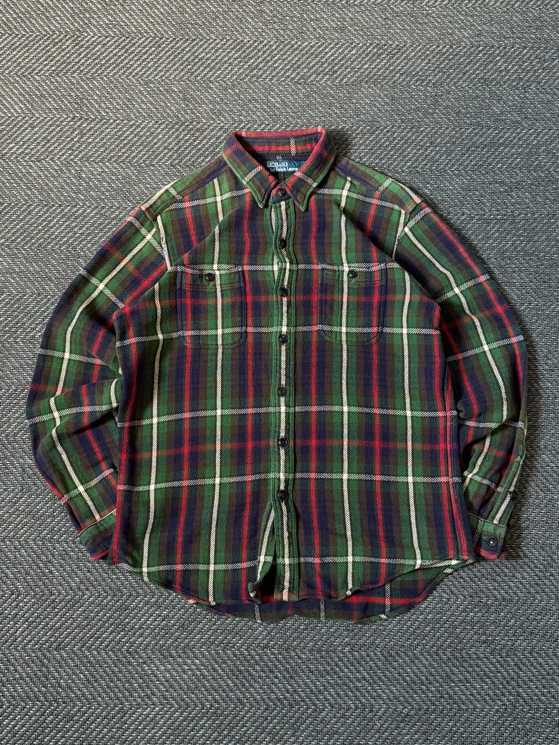 90s 폴로 랄프로렌 헤비 플란넬 체크 셔츠 (100-105) 상품이미지1