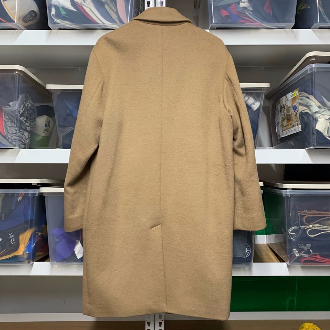 [M] 앤더슨벨 싱글버튼 울 혼방 롱코트 상품이미지3