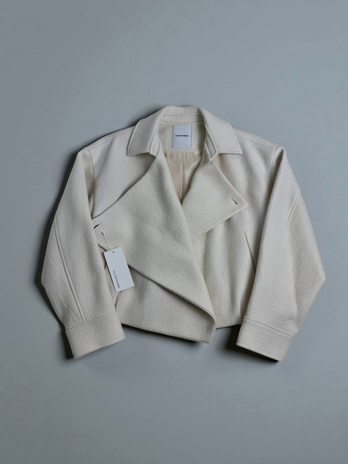 (W)르917 르셉템버 울 드레이프 크롭 자켓 아이보리 34사이즈 상품이미지6