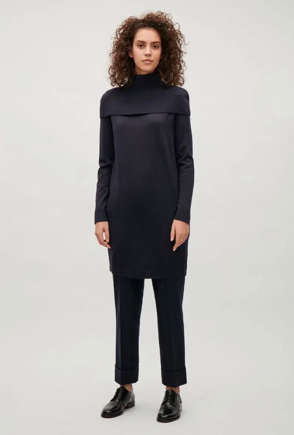 cos 메리노울 케이프 드레스 상품이미지4