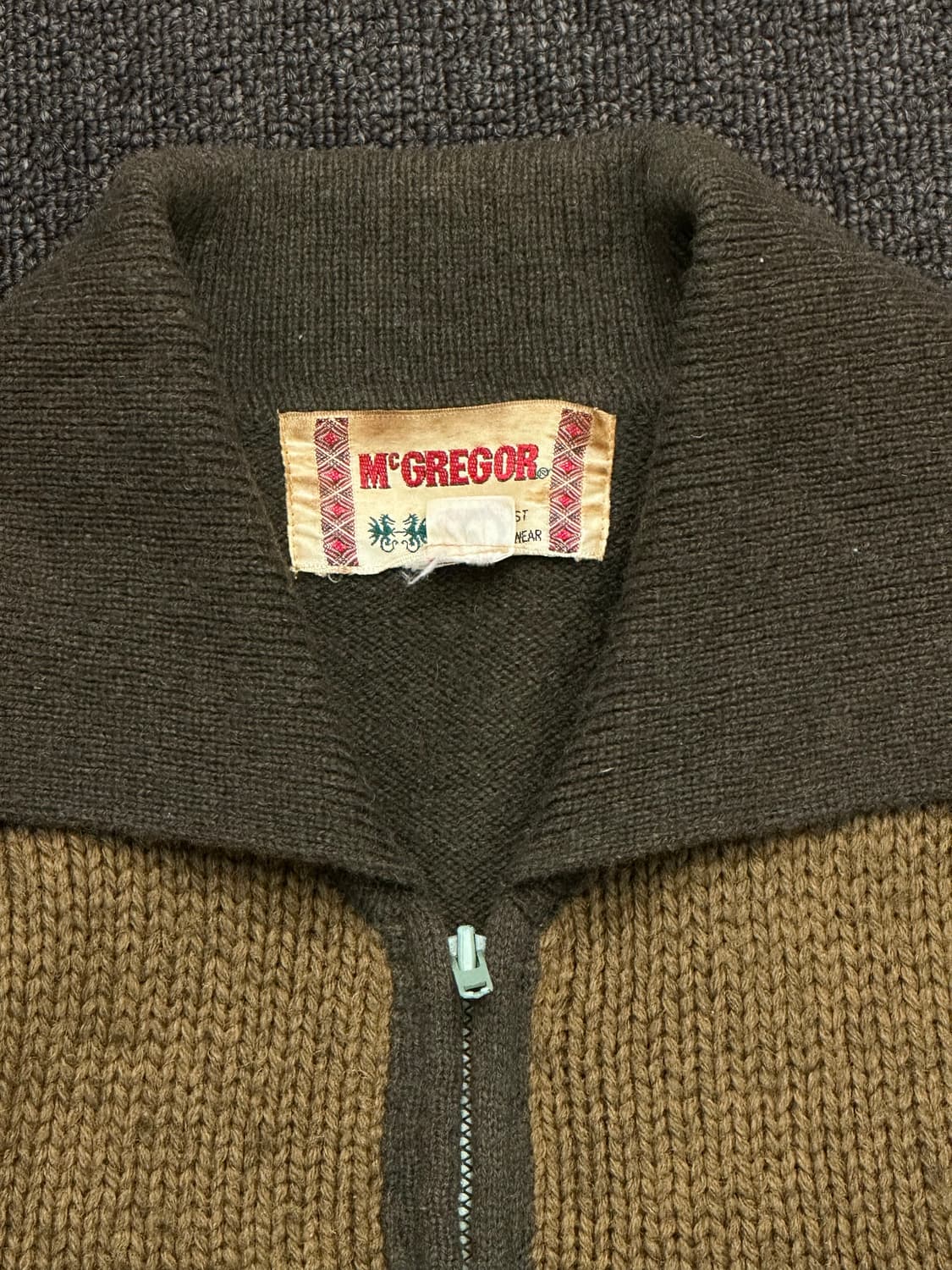 M)맥그리거 빈티지 코위찬 울집업 니트 상품이미지2
