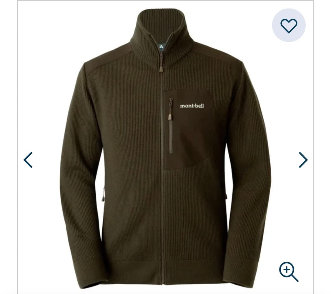 Montbell full zip sweater 상품이미지3