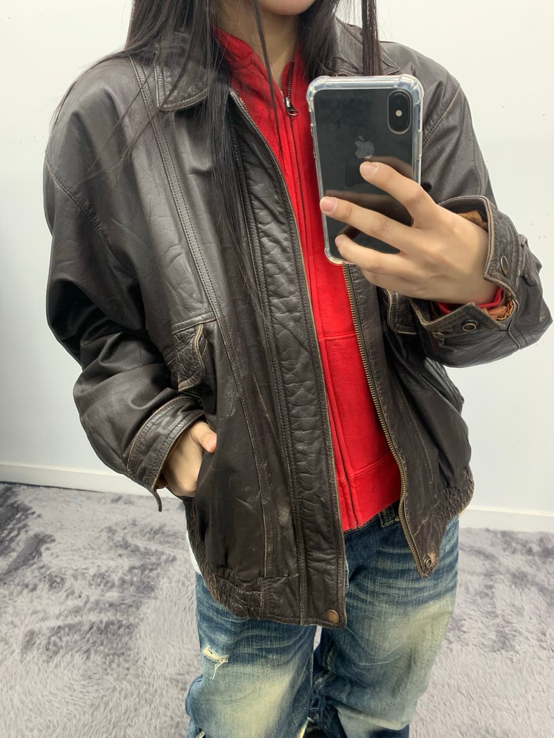 Durante 카우 하이드 레더자켓 상품이미지5