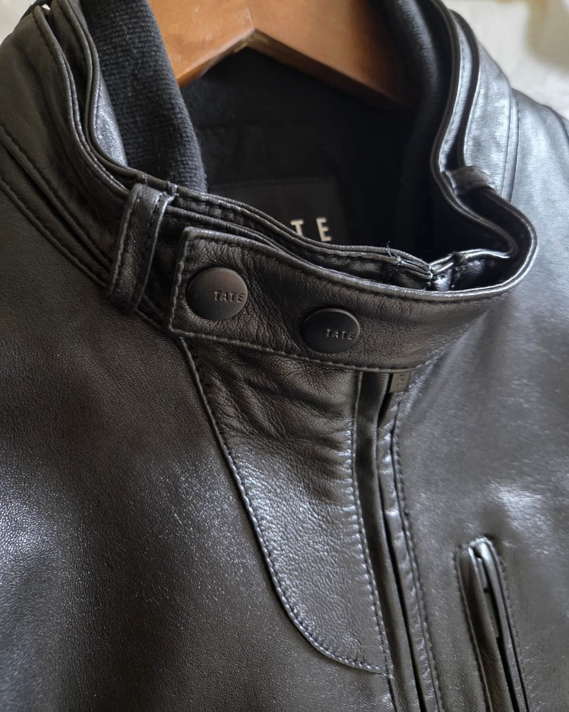 TATE 테이트 블랙 램스킨 레더 가죽 자켓 105 상품이미지3