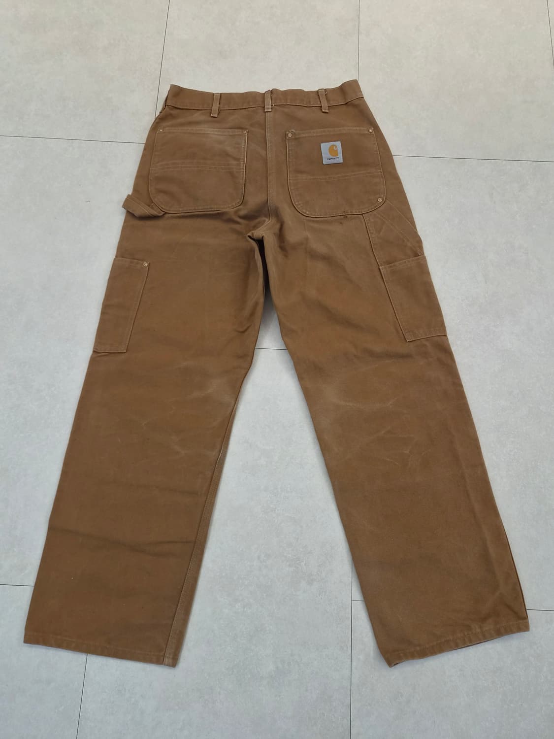 빈티지 바람개비라벨 칼하트 더블니 브라운 34×30 상품이미지2